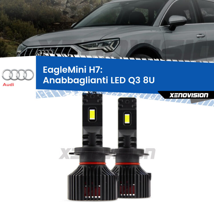 0 Anabbaglianti LED H7 24,000Lumen per Audi Q3 (8U) 2011 -2018 <strong>Kit Anabbaglianti Audi Q3 </strong><strong>(8U)</strong>: incredibilmente luminosi, super compatti. Kit LED H7 con stesso DNA Eagle - la più alta qualità per kit LED, ora più compatti.<strong> </strong>