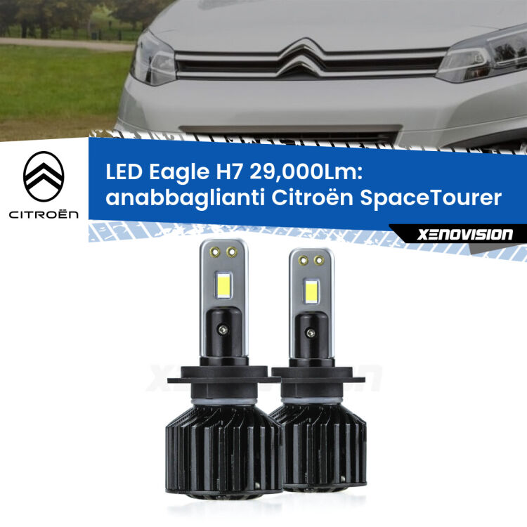 0 Anabbaglianti LED H7 29,000Lm per Citroën SpaceTourer 2016 in poi <strong>Kit anabbaglianti LED specifico per Citroën SpaceTourer</strong> 2016 in poi. Lampade <strong>H7</strong> Canbus da 29.000Lumen di luminosità modello Eagle Xenovision.