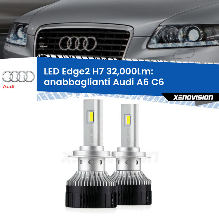 <p><strong>Kit anabbaglianti LED H7 per Audi A6</strong> C6 2004 - 2011. </strong>Design unico a bandiera: potenza smisurata senza coni d'ombra. Super canbus. Qualità Massima.</p>