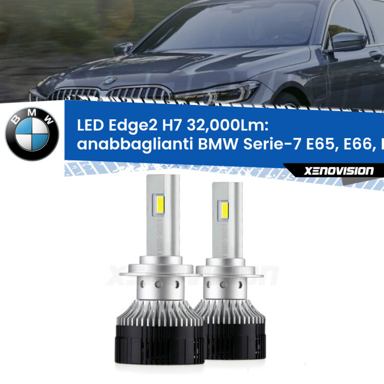 <p><strong>Kit anabbaglianti LED H7 per BMW Serie-7</strong> E65, E66, E67 2001 - 2008. </strong>Design unico a bandiera: potenza smisurata senza coni d'ombra. Super canbus. Qualità Massima.</p>