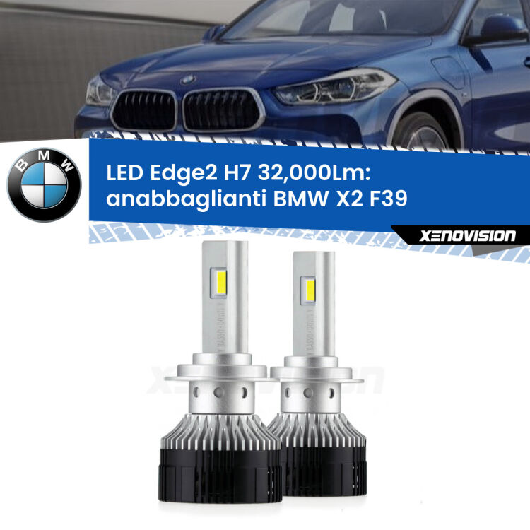 <p><strong>Kit anabbaglianti LED H7 per BMW X2</strong> F39 2017 in poi. </strong>Design unico a bandiera: potenza smisurata senza coni d'ombra. Super canbus. Qualità Massima.</p>