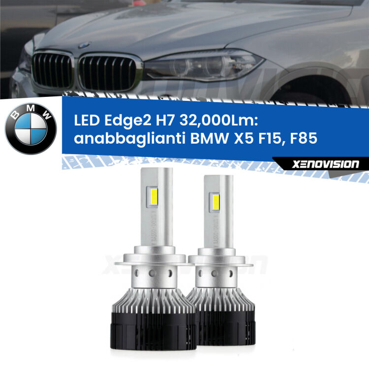 <p><strong>Kit anabbaglianti LED H7 per BMW X5</strong> F15, F85 2014 - 2018. </strong>Design unico a bandiera: potenza smisurata senza coni d'ombra. Super canbus. Qualità Massima.</p>