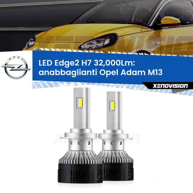 <p><strong>Kit anabbaglianti LED H7 per Opel Adam</strong> M13 2012 - 2019. </strong>Design unico a bandiera: potenza smisurata senza coni d'ombra. Super canbus. Qualità Massima.</p>