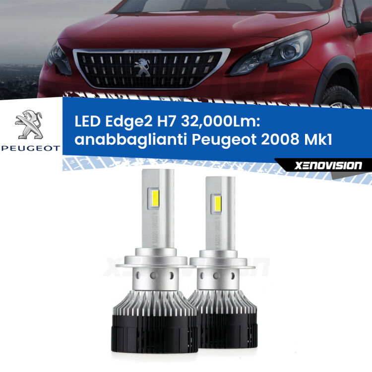 <p><strong>Kit anabbaglianti LED H7 per Peugeot 2008</strong> Mk1 2013 - 2018. </strong>Design unico a bandiera: potenza smisurata senza coni d'ombra. Super canbus. Qualità Massima.</p>