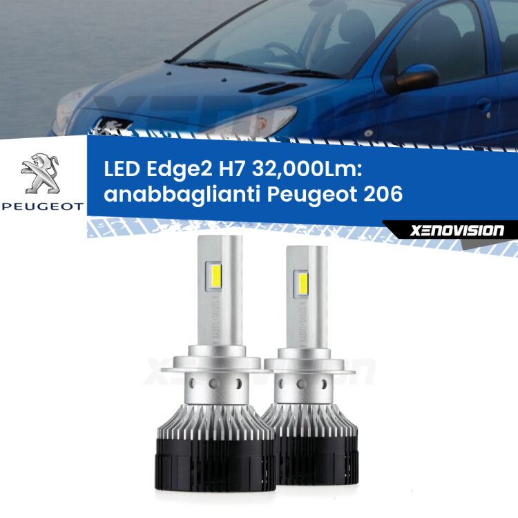 <p><strong>Kit anabbaglianti LED H7 per Peugeot 206</strong>  2003 - 2009. </strong>Design unico a bandiera: potenza smisurata senza coni d'ombra. Super canbus. Qualità Massima.</p>