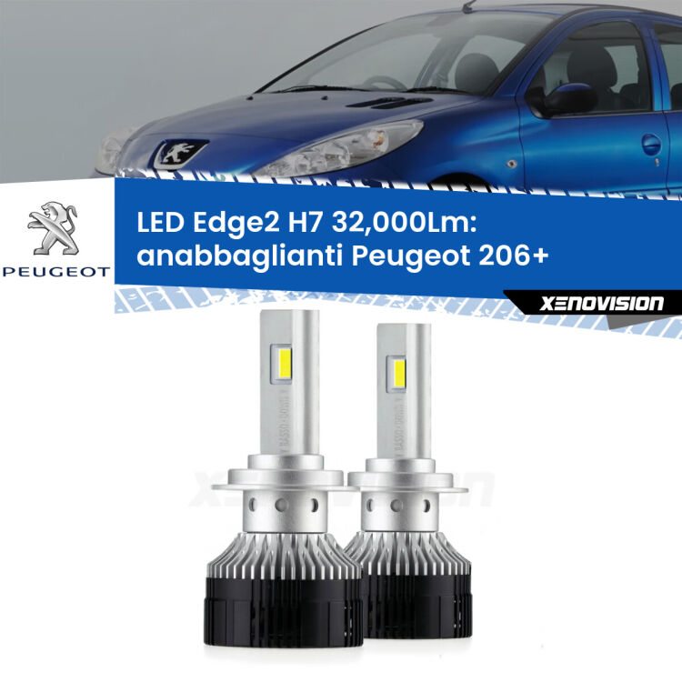 <p><strong>Kit anabbaglianti LED H7 per Peugeot 206+</strong>  2009 - 2013. </strong>Design unico a bandiera: potenza smisurata senza coni d'ombra. Super canbus. Qualità Massima.</p>