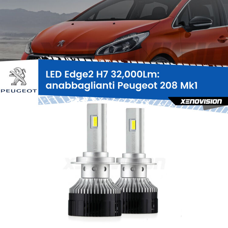 <p><strong>Kit anabbaglianti LED H7 per Peugeot 208</strong> Mk1 2012 - 2018. </strong>Design unico a bandiera: potenza smisurata senza coni d'ombra. Super canbus. Qualità Massima.</p>