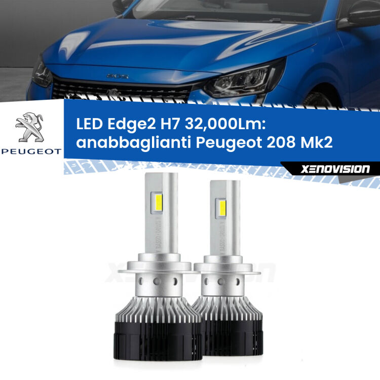 <p><strong>Kit anabbaglianti LED H7 per Peugeot 208</strong> Mk2 2019 in poi. </strong>Design unico a bandiera: potenza smisurata senza coni d'ombra. Super canbus. Qualità Massima.</p>