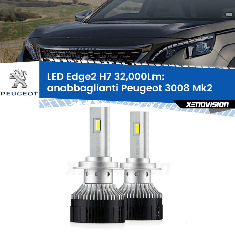<p><strong>Kit anabbaglianti LED H7 per Peugeot 3008</strong> Mk2 2016 in poi. </strong>Design unico a bandiera: potenza smisurata senza coni d'ombra. Super canbus. Qualità Massima.</p>