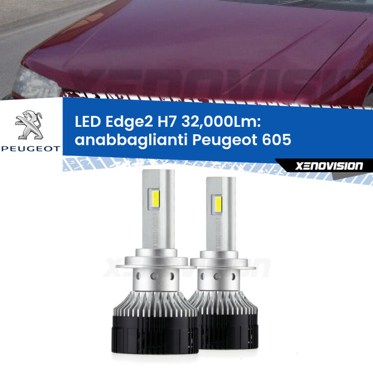 <p><strong>Kit anabbaglianti LED H7 per Peugeot 605</strong>  1994 - 1999. </strong>Design unico a bandiera: potenza smisurata senza coni d'ombra. Super canbus. Qualità Massima.</p>