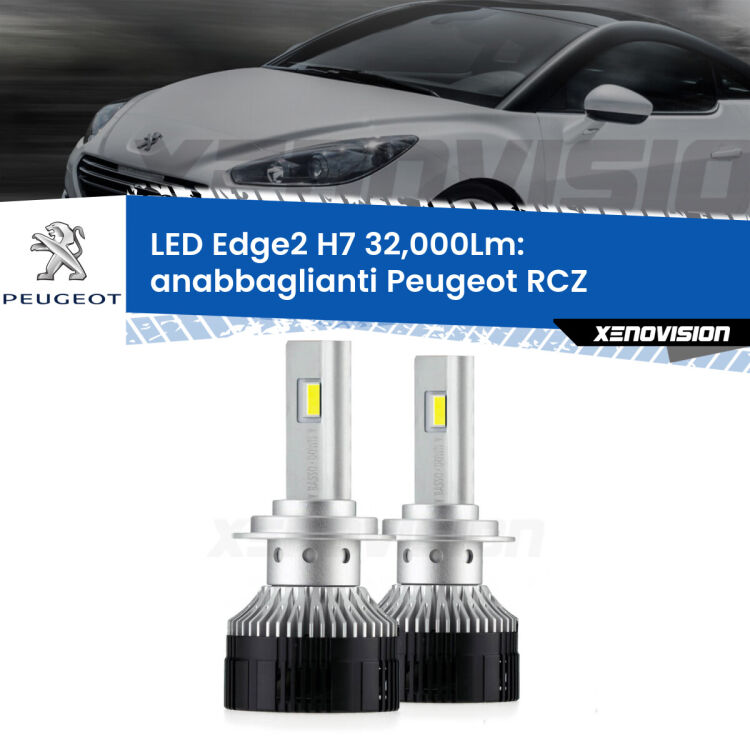 <p><strong>Kit anabbaglianti LED H7 per Peugeot RCZ</strong>  2010 - 2015. </strong>Design unico a bandiera: potenza smisurata senza coni d'ombra. Super canbus. Qualità Massima.</p>