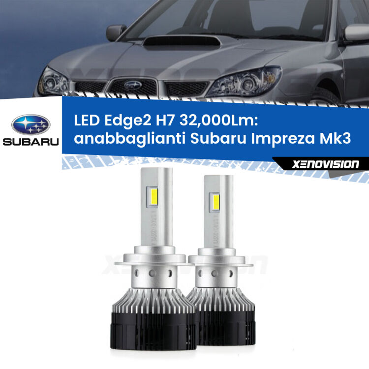 <p><strong>Kit anabbaglianti LED H7 per Subaru Impreza</strong> Mk3 2007 - 2010. </strong>Design unico a bandiera: potenza smisurata senza coni d'ombra. Super canbus. Qualità Massima.</p>