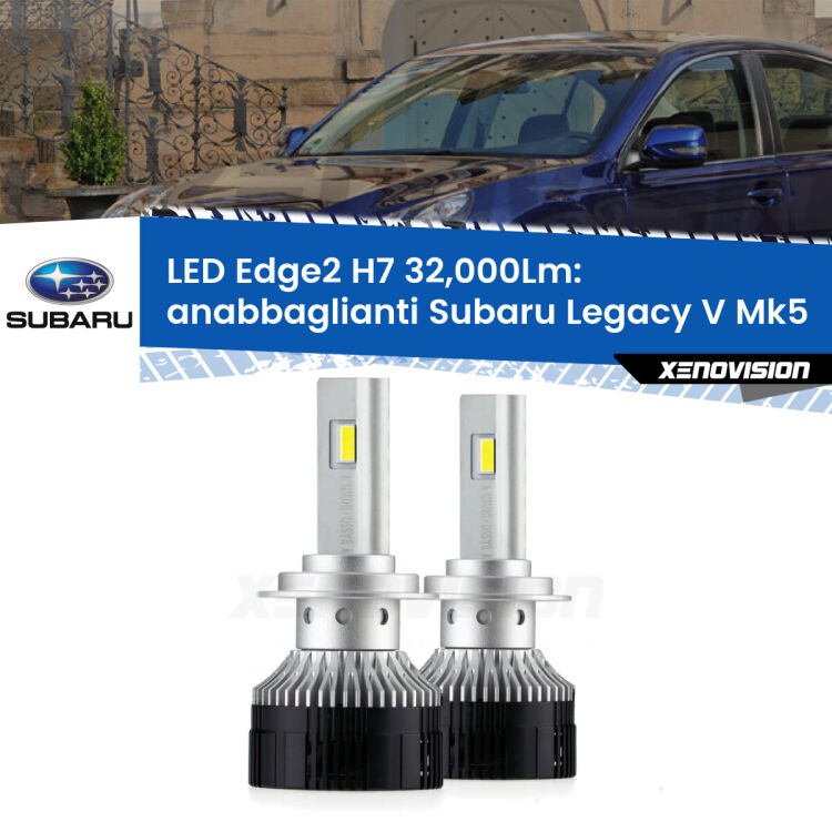 <p><strong>Kit anabbaglianti LED H7 per Subaru Legacy V</strong> Mk5 2009 - 2013. </strong>Design unico a bandiera: potenza smisurata senza coni d'ombra. Super canbus. Qualità Massima.</p>