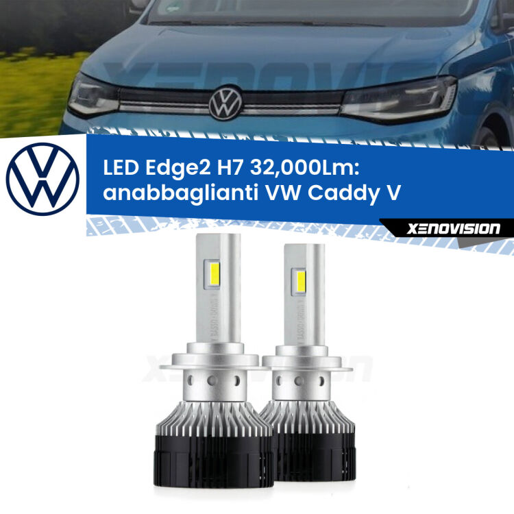 <p><strong>Kit anabbaglianti LED H7 per VW Caddy V</strong>  a doppia parabola. </strong>Design unico a bandiera: potenza smisurata senza coni d'ombra. Super canbus. Qualità Massima.</p>