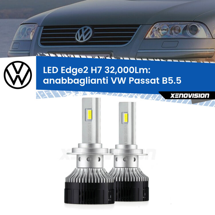 <p><strong>Kit anabbaglianti LED H7 per VW Passat</strong> B5.5 2000 - 2005. </strong>Design unico a bandiera: potenza smisurata senza coni d'ombra. Super canbus. Qualità Massima.</p>