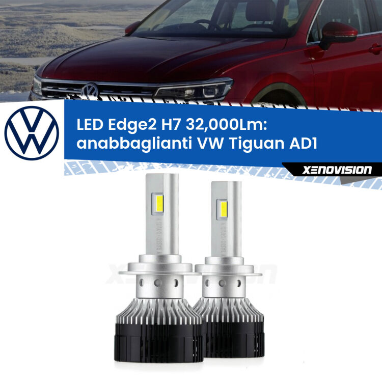 <p><strong>Kit anabbaglianti LED H7 per VW Tiguan</strong> AD1 2016 in poi. </strong>Design unico a bandiera: potenza smisurata senza coni d'ombra. Super canbus. Qualità Massima.</p>