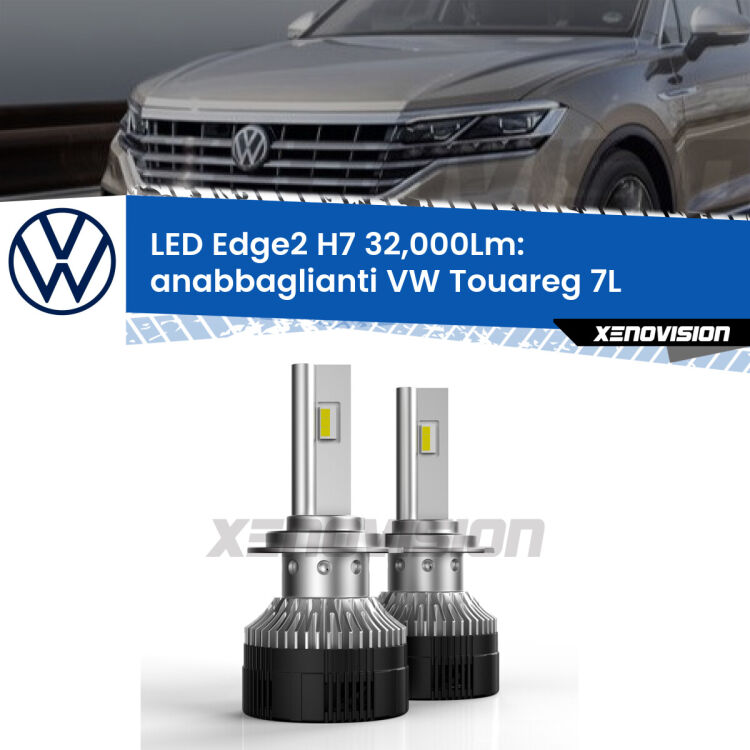 <p><strong>Kit anabbaglianti LED H7 per VW Touareg</strong> 7L 2002 - 2010. </strong>Design unico a bandiera: potenza smisurata senza coni d'ombra. Super canbus. Qualità Massima.</p>