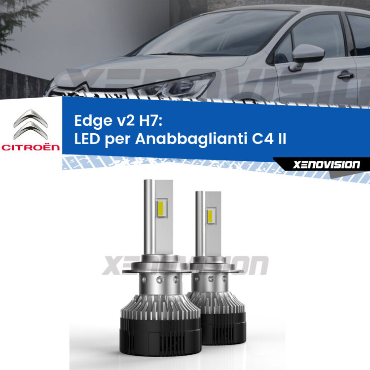 0 Anabbaglianti LED H7 32,000Lumen per Citroen C4 II (B7) 2009 - 2016 <p><strong>Kit anabbaglianti LED H7 per Citroen C4 II </strong><strong></strong><strong>(B7) </strong><strong>2009 - 2016. </strong>Design unico a bandiera: potenza smisurata senza coni d'ombra. Super canbus. Qualità Massima.</p>