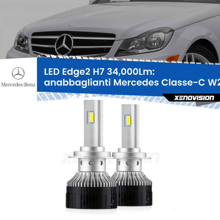0 Anabbaglianti LED H7 34,000Lm per Mercedes Classe-C W204 Restyling <strong>Kit anabbaglianti LED per Mercedes Classe-C</strong> W204 Restyling.</strong>.Coppia lampade <strong>H7</strong> modello Edge v3.0 di Xenovision.