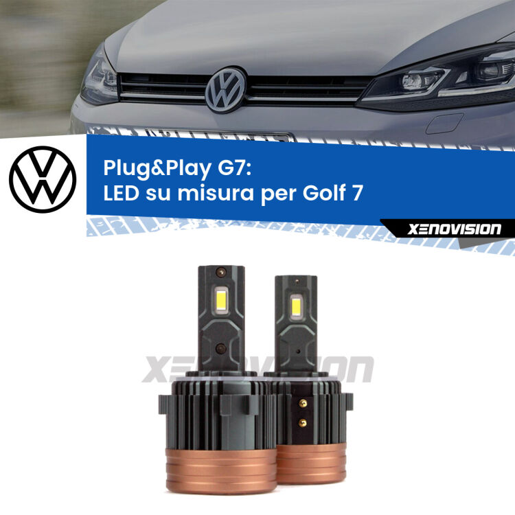 0 Anabbaglianti LED Plug&Play 24.000Lm per VW Golf 7 2012 - 2016 <strong>Kit Anabbaglianti VW Golf 7 </strong>: domina la strada, senza rivali. Il kit Led <strong>#1 in Luminosità</strong> sul mercato. Qualità Massima. Include due lampade LED Plug&Play sagomate su misura.