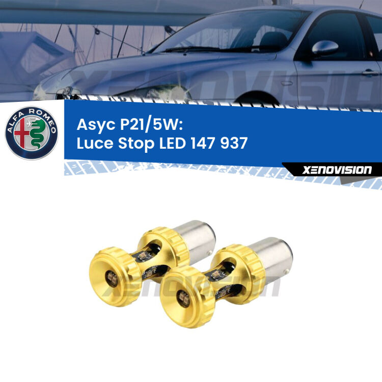 0 ASYC P21/5W: luce stop LED Alfa romeo 147 (937) 2000-2010 <p>8x volte più luce. Pregiati chip Philips ZES a luce Rossa per luce Stop Alfa romeo 147 (937) 2000 - 2010. Frenate decise, ben visibili. Super Canbus, Top Quality.</p>