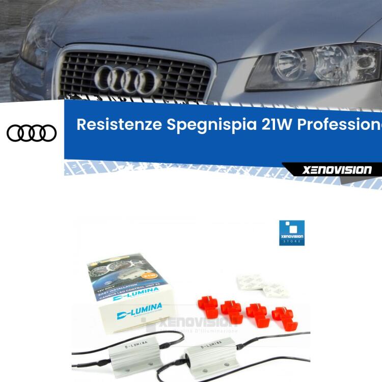 Coppia resistenze spegnispia per Luci diurne A3 S3 2003-2012. Professionali, con dissipatore in metallo. Da collegare in parallelo.