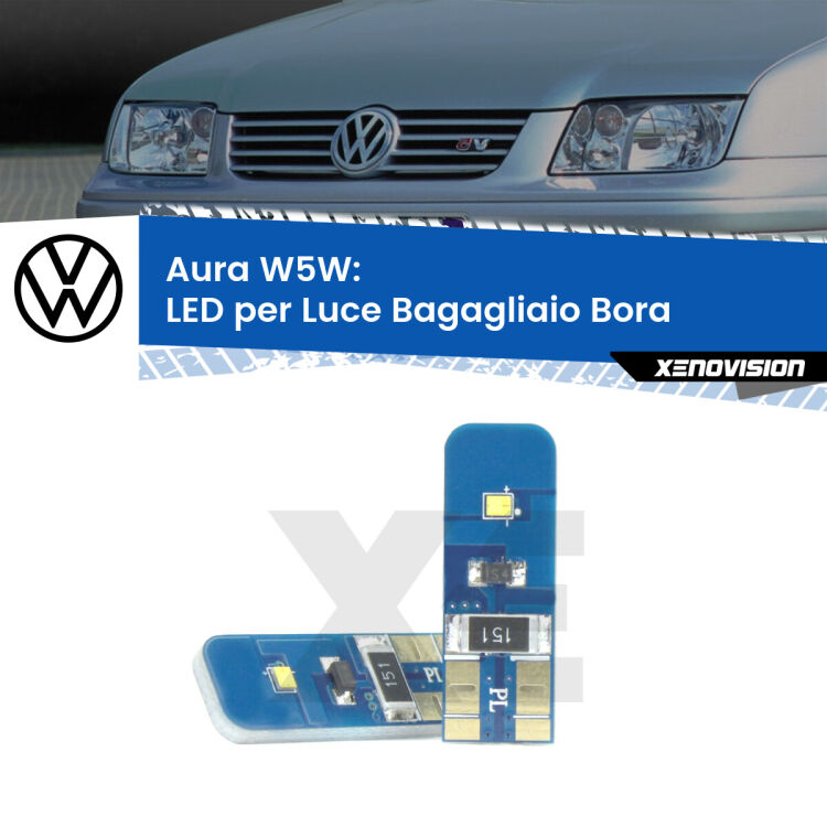 0 Aura W5W: LED per Luce Bagagliaio Bora 1999 -2006 FINE SERIE: NO GARANZIA