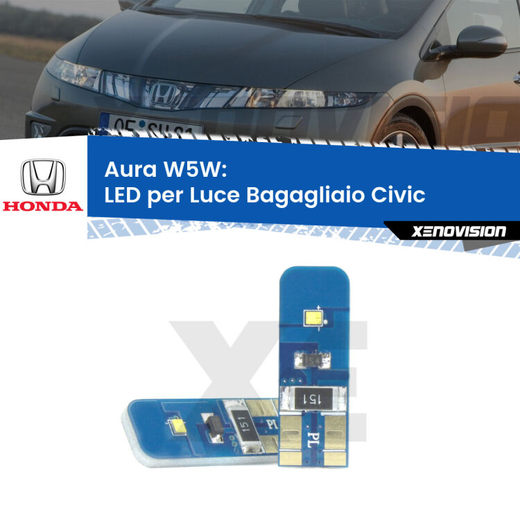 0 Aura W5W: LED per Luce Bagagliaio Civic (Mk8) 2005 -2010 FINE SERIE: NO GARANZIA