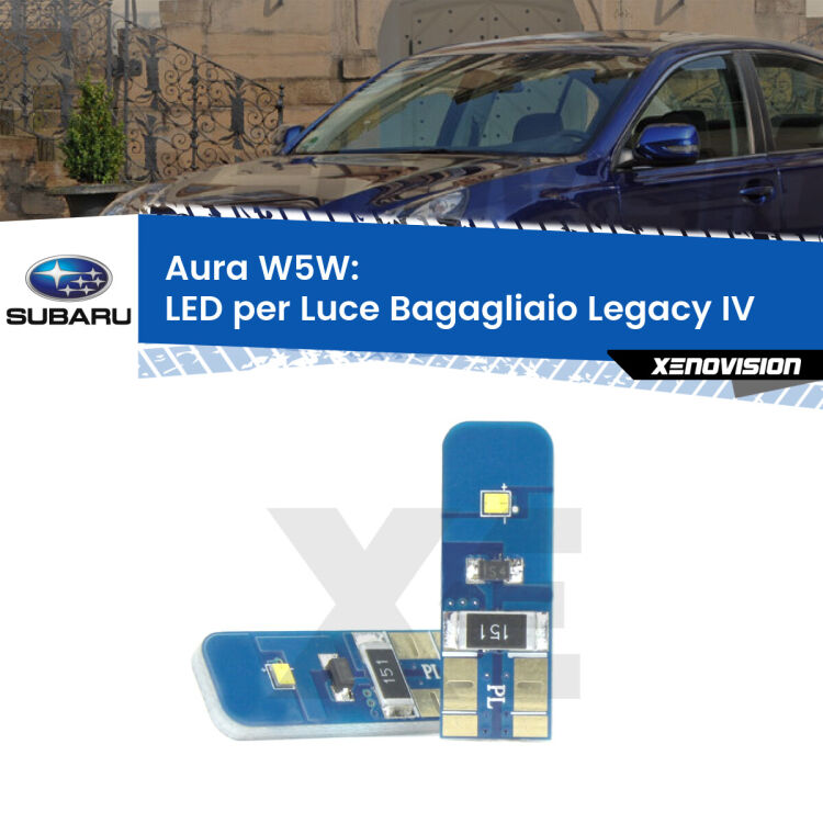 0 Aura W5W: LED per Luce Bagagliaio Legacy IV (Mk4) 2003 -2009 FINE SERIE: NO GARANZIA