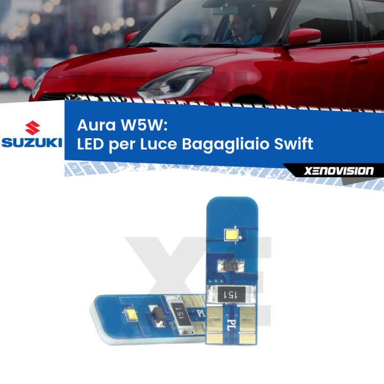 0 Aura W5W: LED per Luce Bagagliaio Swift (A2L) 2017 in poi FINE SERIE: NO GARANZIA