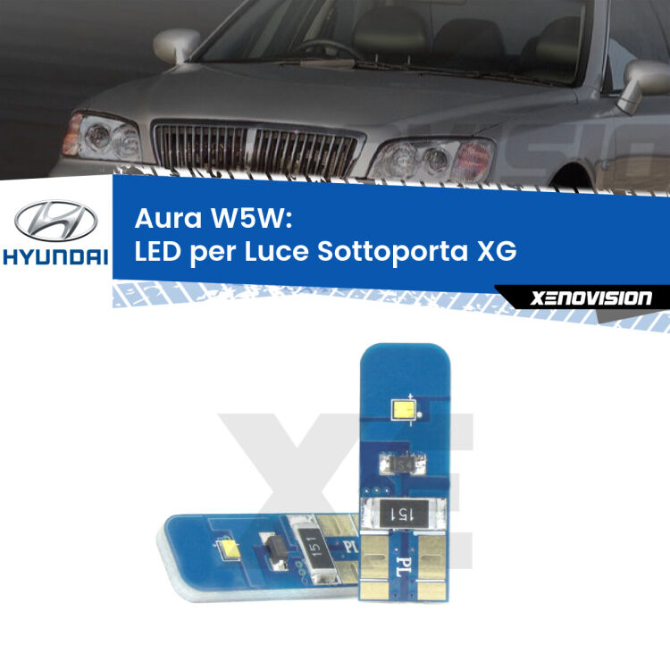 0 Aura W5W: LED per Luce Sottoporta XG (XG) 1998 -2005 FINE SERIE: NO GARANZIA