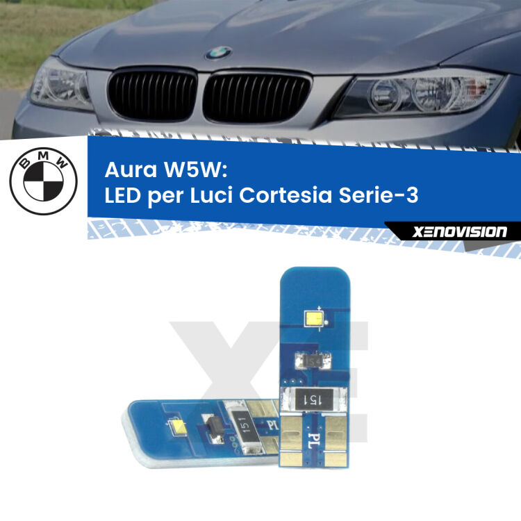 Aura W5W: LED per Luci Cortesia Serie-3 (E90) 2005 -2011 FINE SERIE: NO GARANZIA