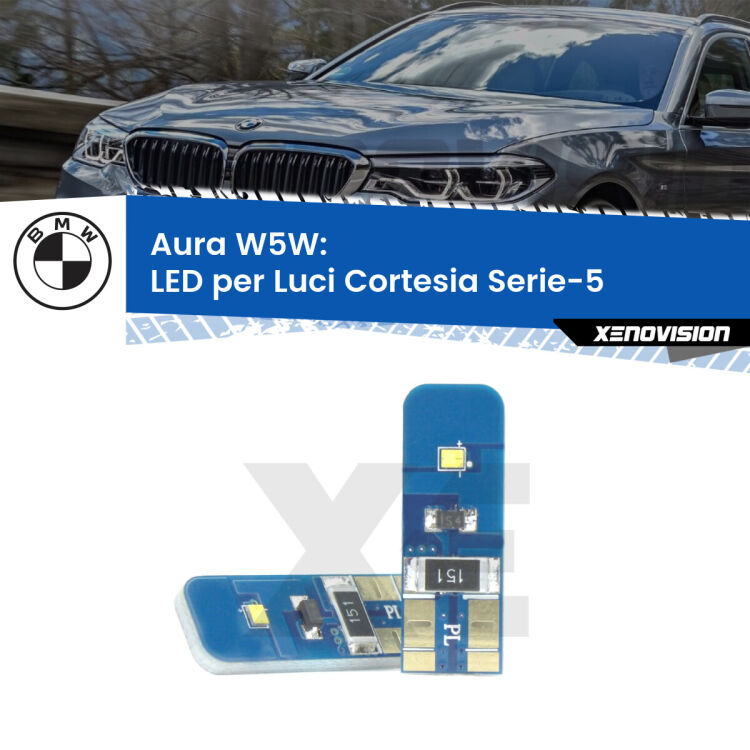Aura W5W: LED per Luci Cortesia Serie-5 (E60) 2003 -2010 FINE SERIE: NO GARANZIA