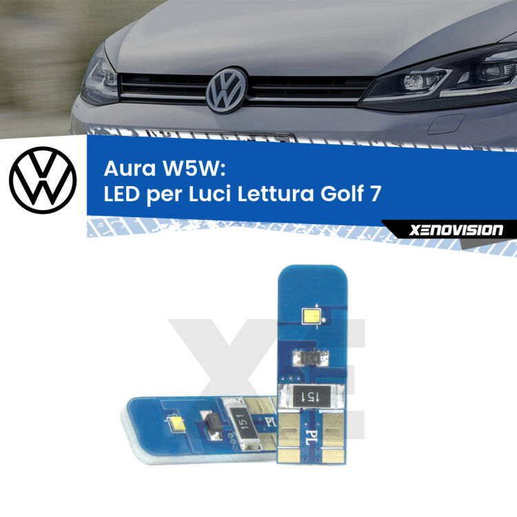 0 Aura W5W: LED per Luci Lettura Golf 7 2012 -2019 FINE SERIE: NO GARANZIA