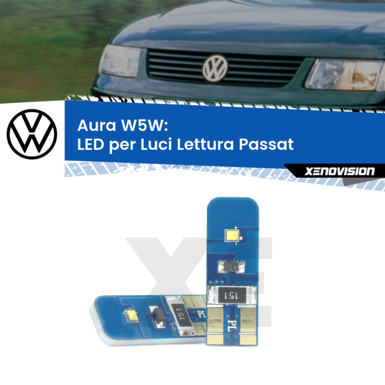 0 Aura W5W: LED per Luci Lettura Passat (B5) 1996 -2000 FINE SERIE: NO GARANZIA