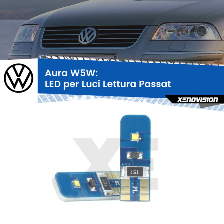 0 Aura W5W: LED per Luci Lettura Passat (B5.5) 2000 -2005 FINE SERIE: NO GARANZIA