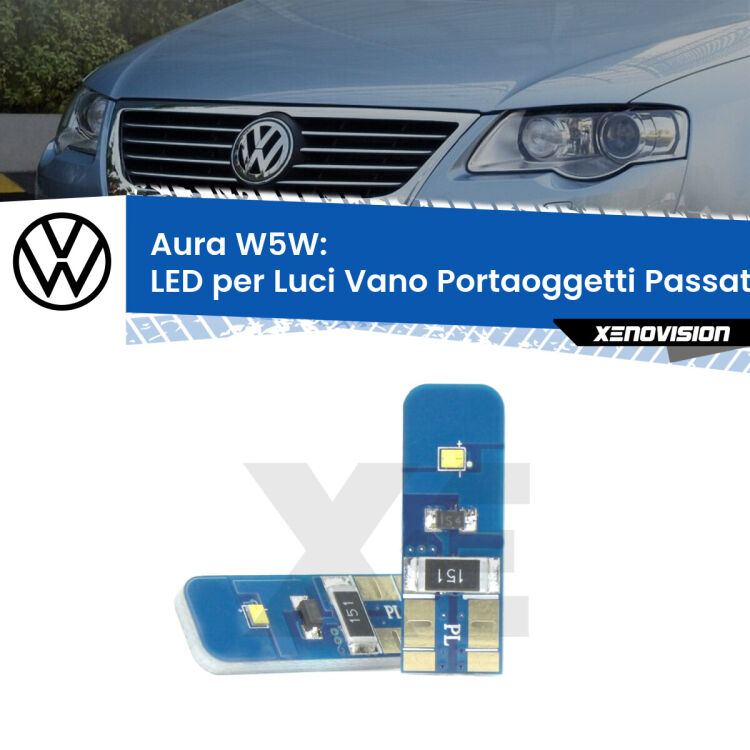 0 Aura W5W: LED per Luci Vano Portaoggetti Passat (B6) 2005 -2010 FINE SERIE: NO GARANZIA