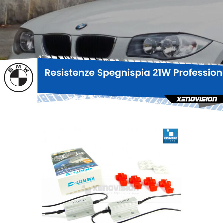 0 BMW Serie-1: Spegnispia 21W Plug&Play senza tagliare cavi per retromarcia (Coppia) Coppia resistenze spegnispia per retromarcia Serie-1 2003 - 2006. Professionali, con dissipatore in metallo. Da collegare in parallelo.