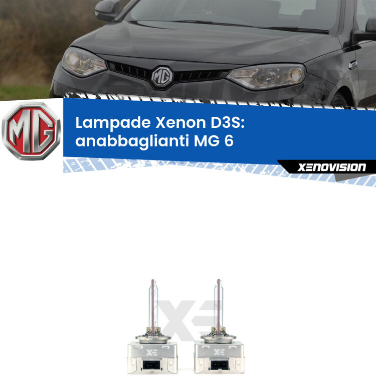 Le lampade Xenon di ricambio D3S Xenovision XT erogano più Lumen, durano di più e proiettano più lontano sui tuoi fari anabbaglianti MG 6  2010 in poi