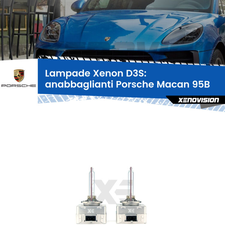 Le lampade Xenon di ricambio D3S Xenovision XT erogano più Lumen, durano di più e proiettano più lontano sui tuoi fari anabbaglianti Porsche Macan 95B 2014 - 2018