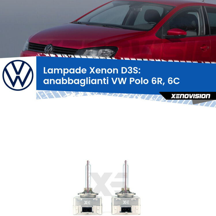 Le lampade Xenon di ricambio D3S Xenovision XT erogano più Lumen, durano di più e proiettano più lontano sui tuoi fari anabbaglianti VW Polo 6R, 6C 2009 - 2016