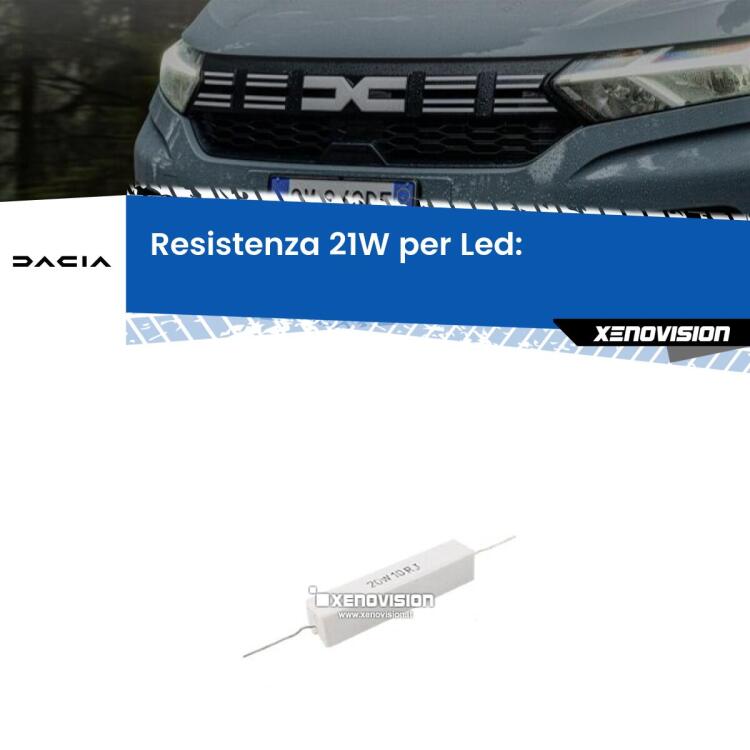 0 Dacia Sandero III: Resistenza Spegnispia 21W Economica per luce Stop (1 Pz) <p>Resistenza ceramica da 20W perfetta per spegnere la spia su luce Stop Sandero III quando monti alcune lampadine led. Simulando l'assorbimento di una lampada a incandescenza 21Watt, spegne la spia. Occorre una resistenza per ciascuna lampadina led, da collegare in parallelo.</p>
<p> </p>