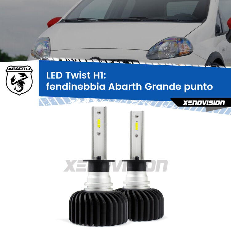 <strong>Kit fendinebbia LED</strong> H1 per <strong>Abarth Grande punto</strong>  2007 - 2010. Compatte, impermeabili, senza ventola: praticamente indistruttibili. Top Quality.