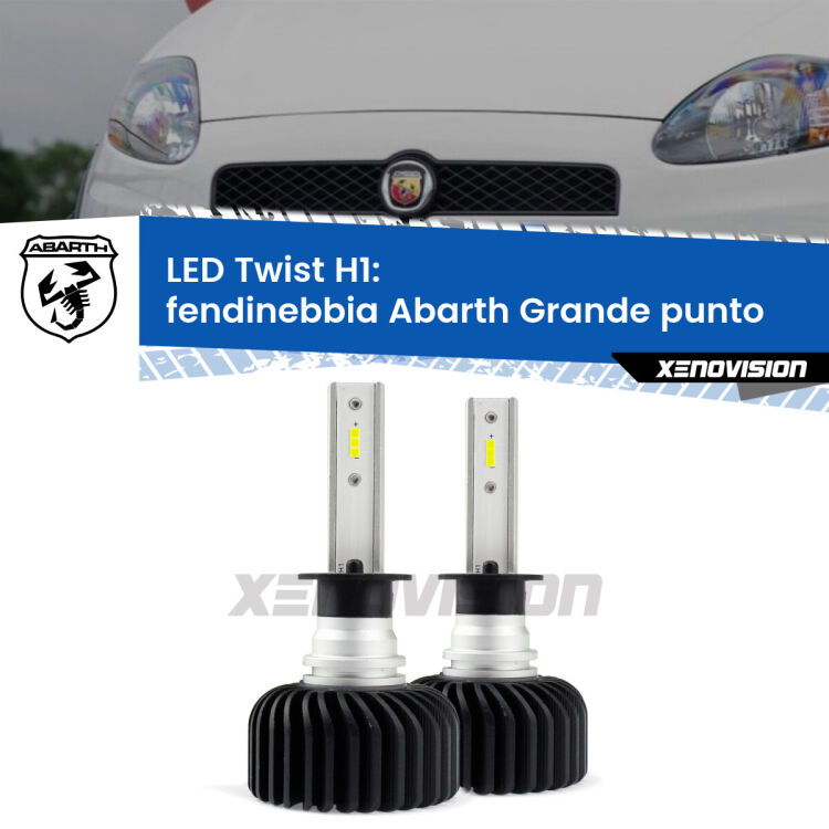 Fendinebbia LED Abarth Grande punto  2007 - 2010: H1 11,000Lm <strong>Kit fendinebbia LED</strong> H1 per <strong>Abarth Grande punto</strong>  2007 - 2010. Compatte, impermeabili, senza ventola: praticamente indistruttibili. Top Quality.