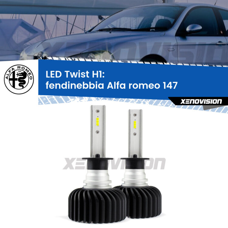 0 Fendinebbia LED Alfa romeo 147  2000 - 2004: H1 11,000Lm <strong>Kit fendinebbia LED</strong> H1 per <strong>Alfa romeo 147</strong>  2000 - 2004. Compatte, impermeabili, senza ventola: praticamente indistruttibili. Top Quality.