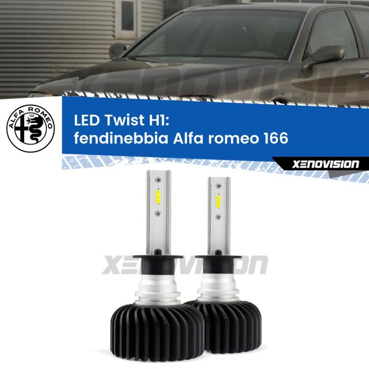 <strong>Kit fendinebbia LED</strong> H1 per <strong>Alfa romeo 166</strong>  restyling. Compatte, impermeabili, senza ventola: praticamente indistruttibili. Top Quality.
