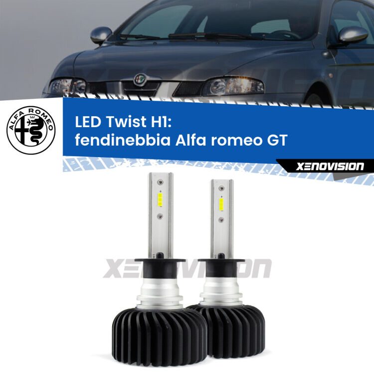 Fendinebbia LED Alfa romeo GT 2003 - 2010: H1 11,000Lm <strong>Kit fendinebbia LED</strong> H1 per <strong>Alfa romeo GT</strong> 2003 - 2010. Compatte, impermeabili, senza ventola: praticamente indistruttibili. Top Quality.