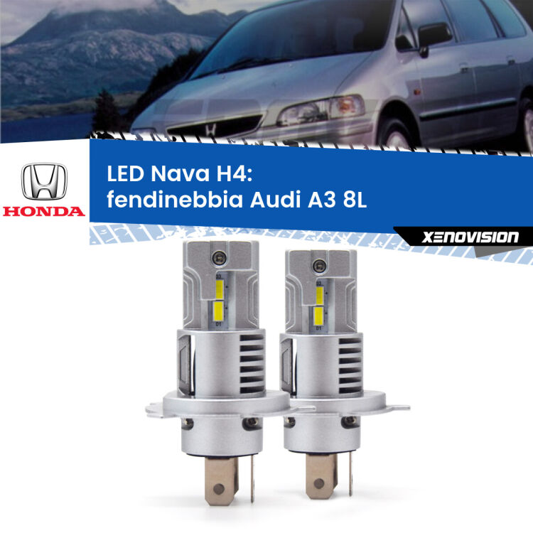 0 Anabbaglianti LED Honda Shuttle RA 1994 - 2004: H4 Nava <strong>Anabbaglianti LED no-spie per Honda Shuttle</strong> RA 1994 - 2004. Coppia lampade <strong>H4</strong> modello Nava canbus, raffreddate a ventola.