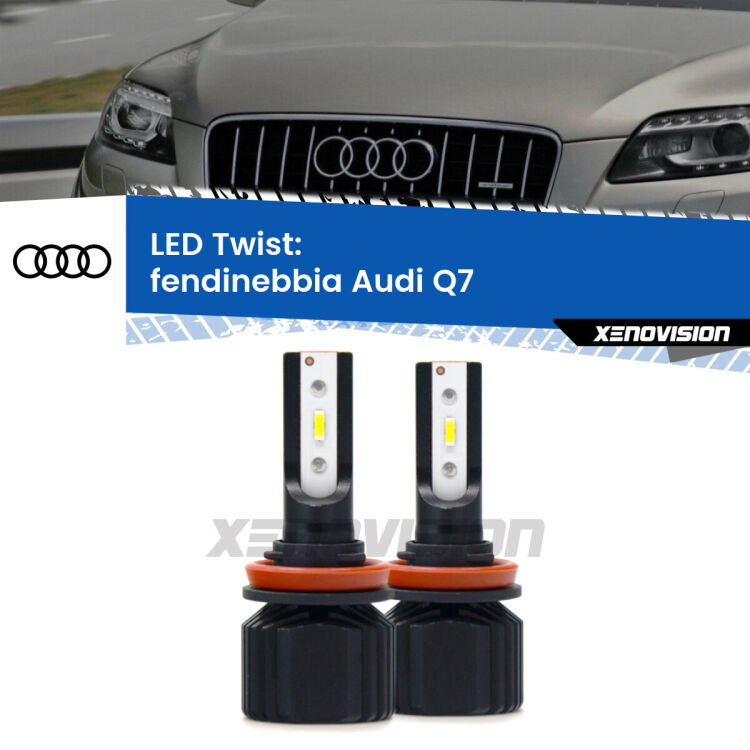 Fendinebbia LED Audi Q7 2010 - 2015: Twist 11,000Lm <strong>Kit fendinebbia LED</strong> per <strong>Audi Q7</strong> 2010 - 2015. Compatte, impermeabili, senza ventola: praticamente indistruttibili. Top Quality.