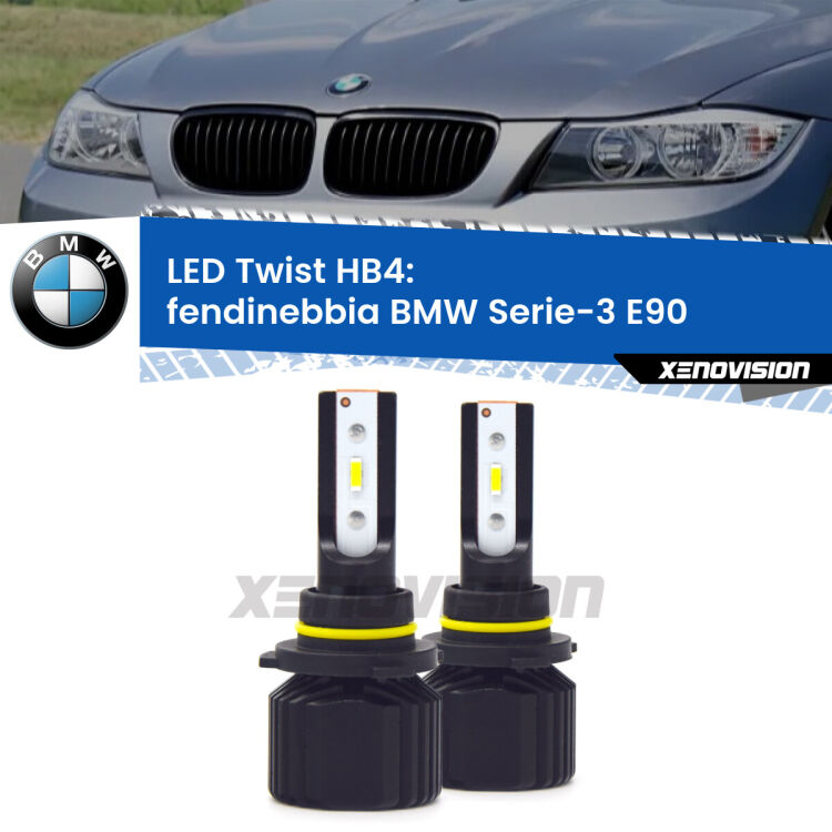 <strong>Kit fendinebbia LED</strong> HB4 per <strong>BMW Serie-3</strong> E90 Versione 1. Compatte, impermeabili, senza ventola: praticamente indistruttibili. Top Quality.